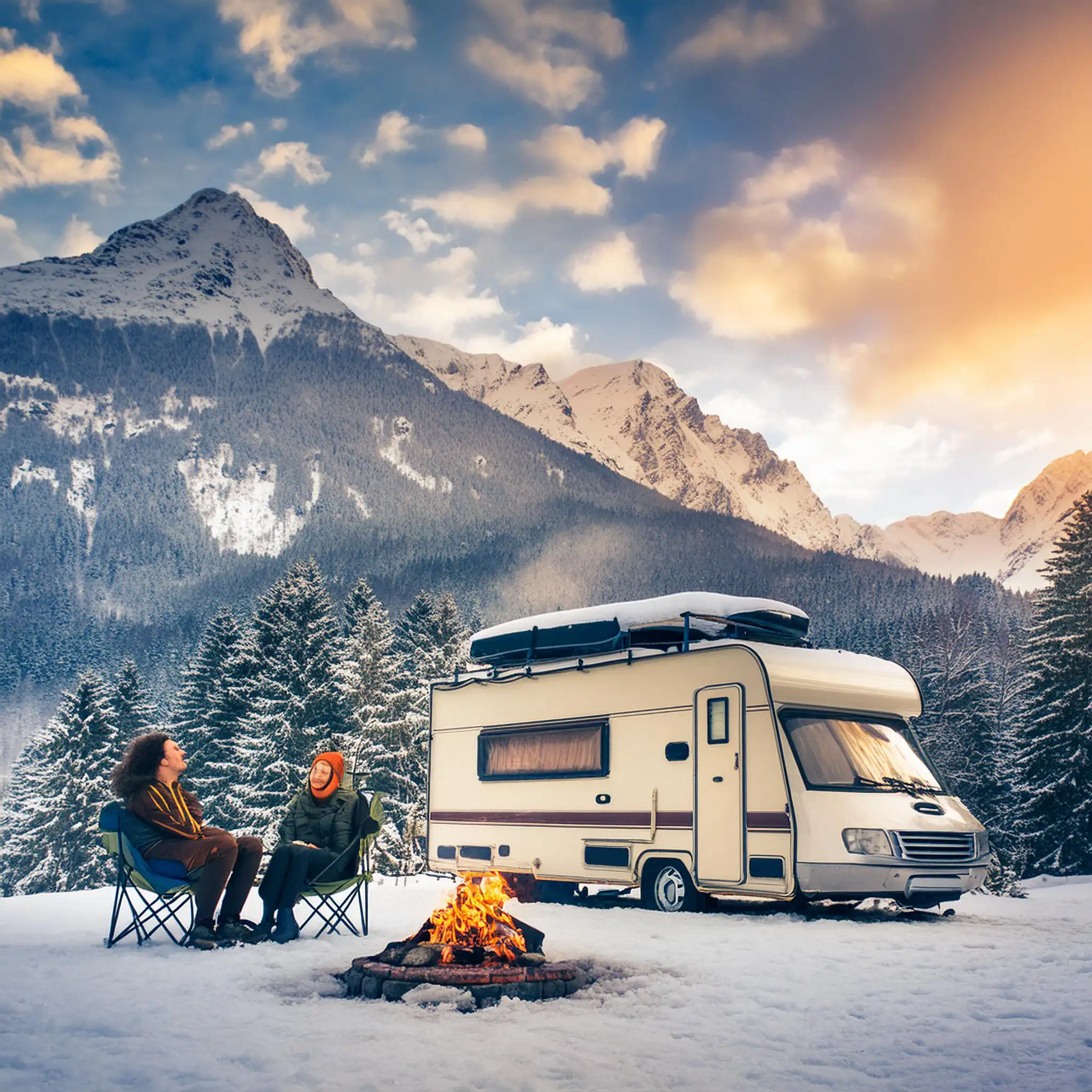 Karavanla Kış Tatilinin Keyfi